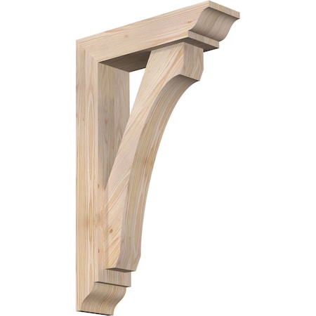 Ekena Millwork Legacy Traditional Smooth Bracket w/ Offset Brace, Douglas Fir, 5 1/2"W x 20"D x 32"H BKT0604X20X32LEC01SDF